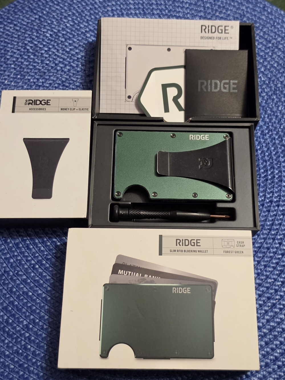 RIDGE Forest Green Slim RFID-Blocking Card & Key Holder Wallet